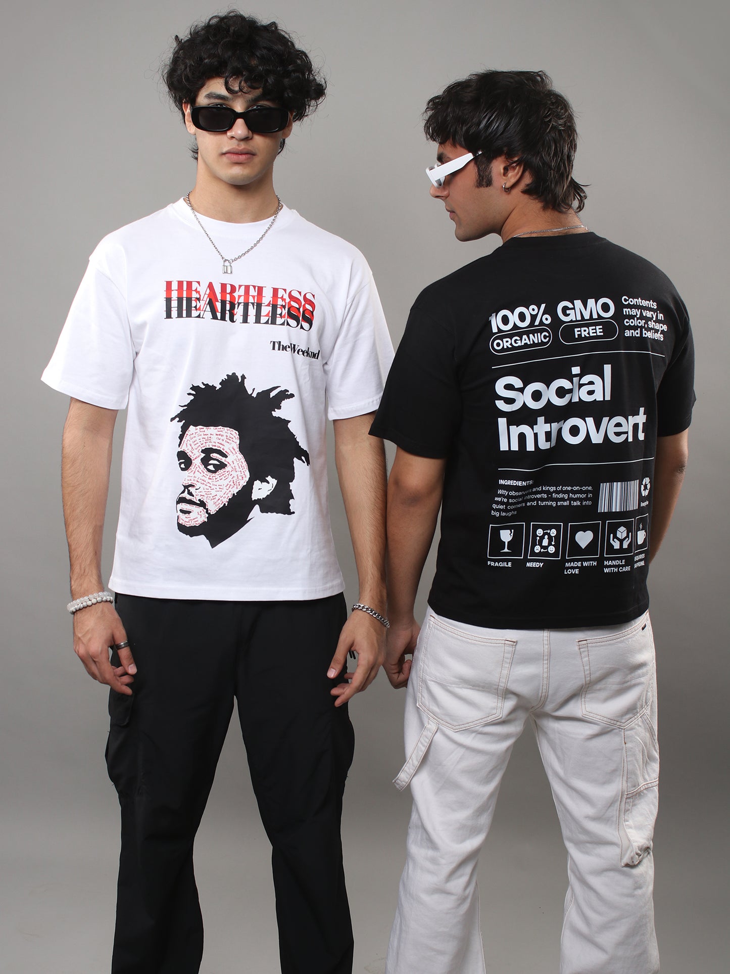 Unisex Combo- Social Introvert & Weeknd Heartless T-Shirt