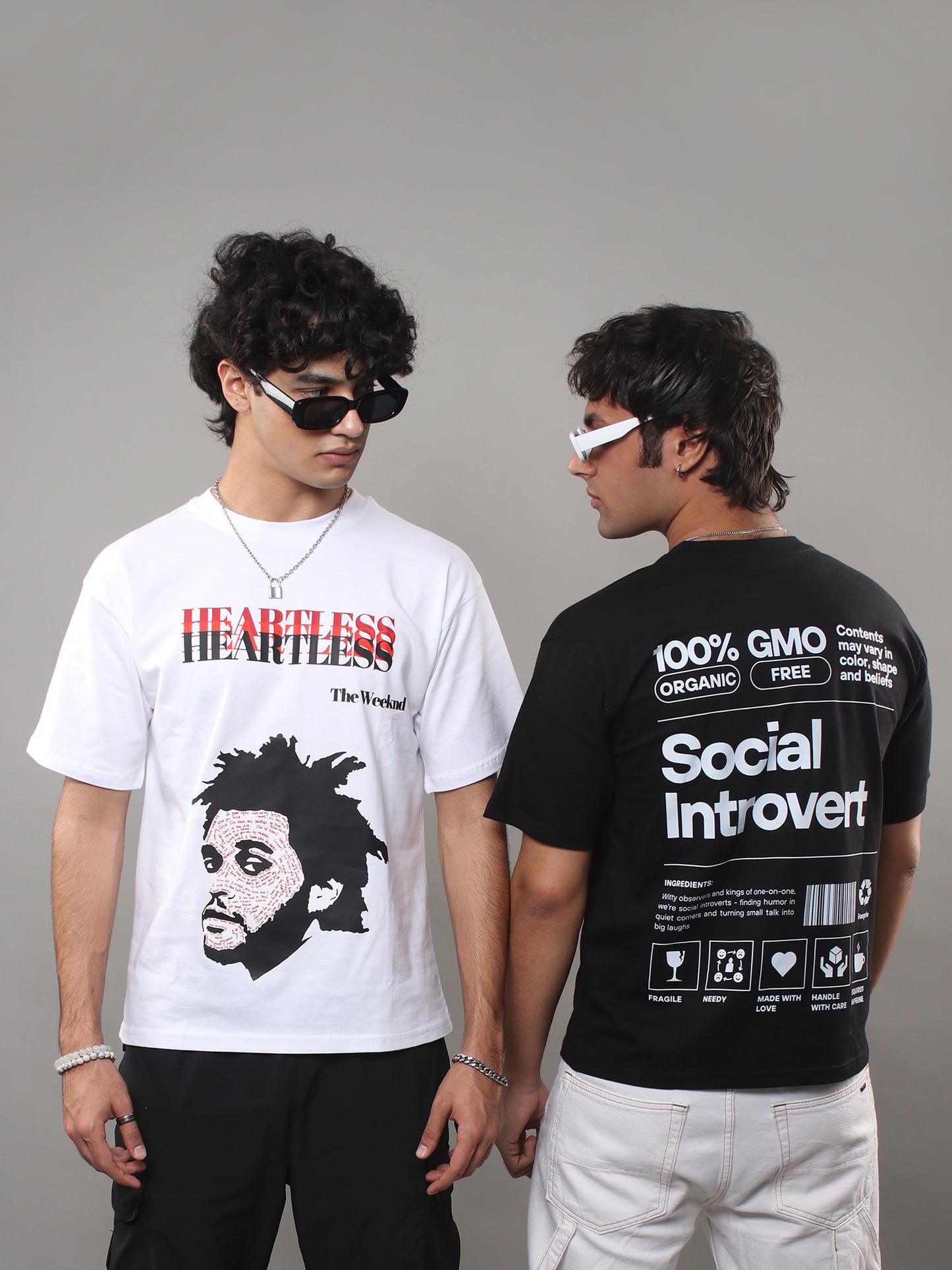 Unisex Combo- Social Introvert & Weeknd Heartless T-Shirt